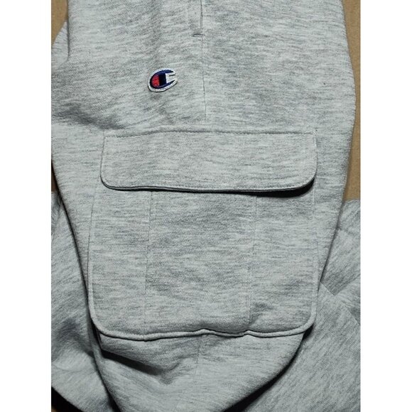 Champion Men's Powerblend Cargo Jogger Pants in Oxford Grey XL - Picture 3 of 7